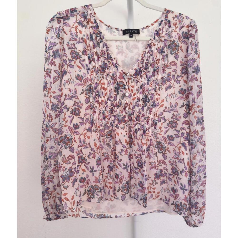 1 State- Medium Floral Blouse/Top